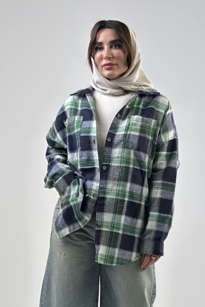 پیراهن چهارخانه پنبه