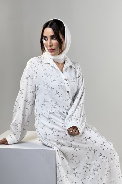پیراهن بلند یقه دار
