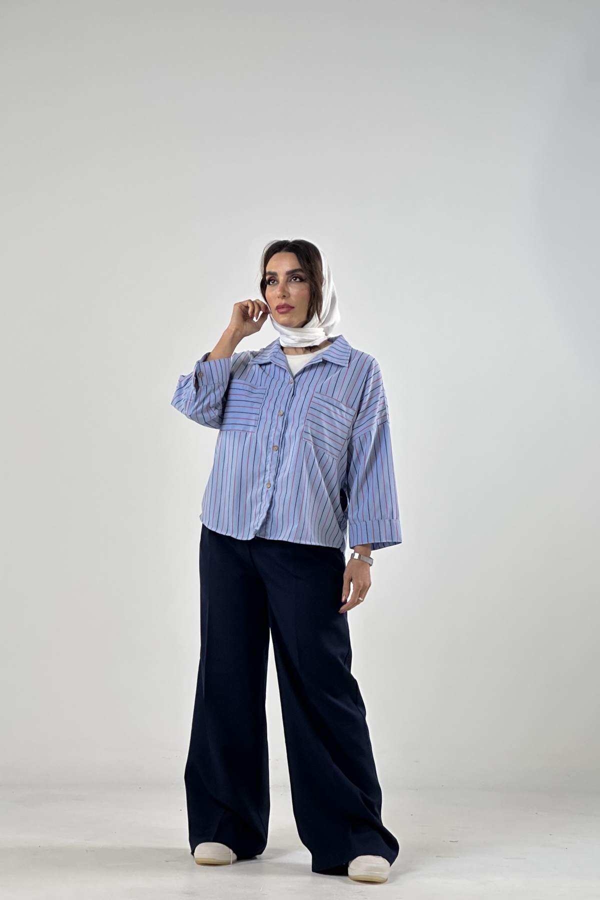 شومیز کراپ طرح دار