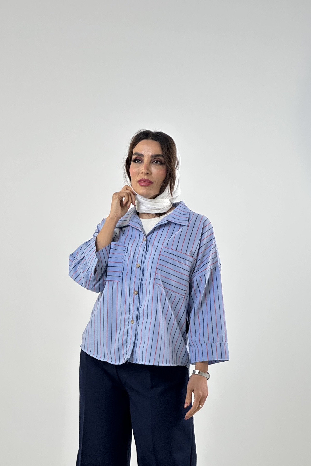 شومیز کراپ طرح دار