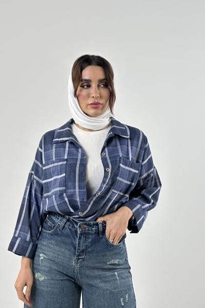 شومیز کراپ طرح دار