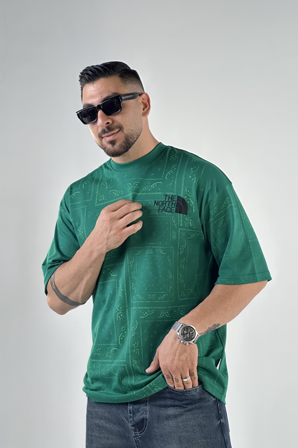 تیشرت THE NORTH FASE گلدوزی (7191)