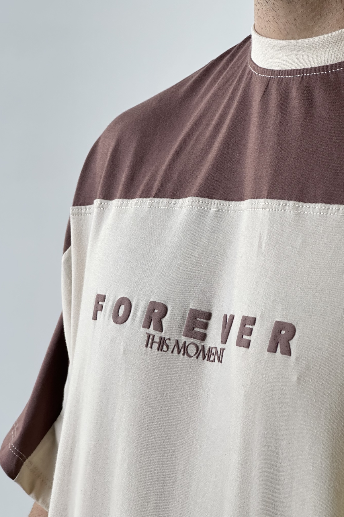 تیشرت شلوار FOREVER تیکه دوزی 2 رنگ (7638)