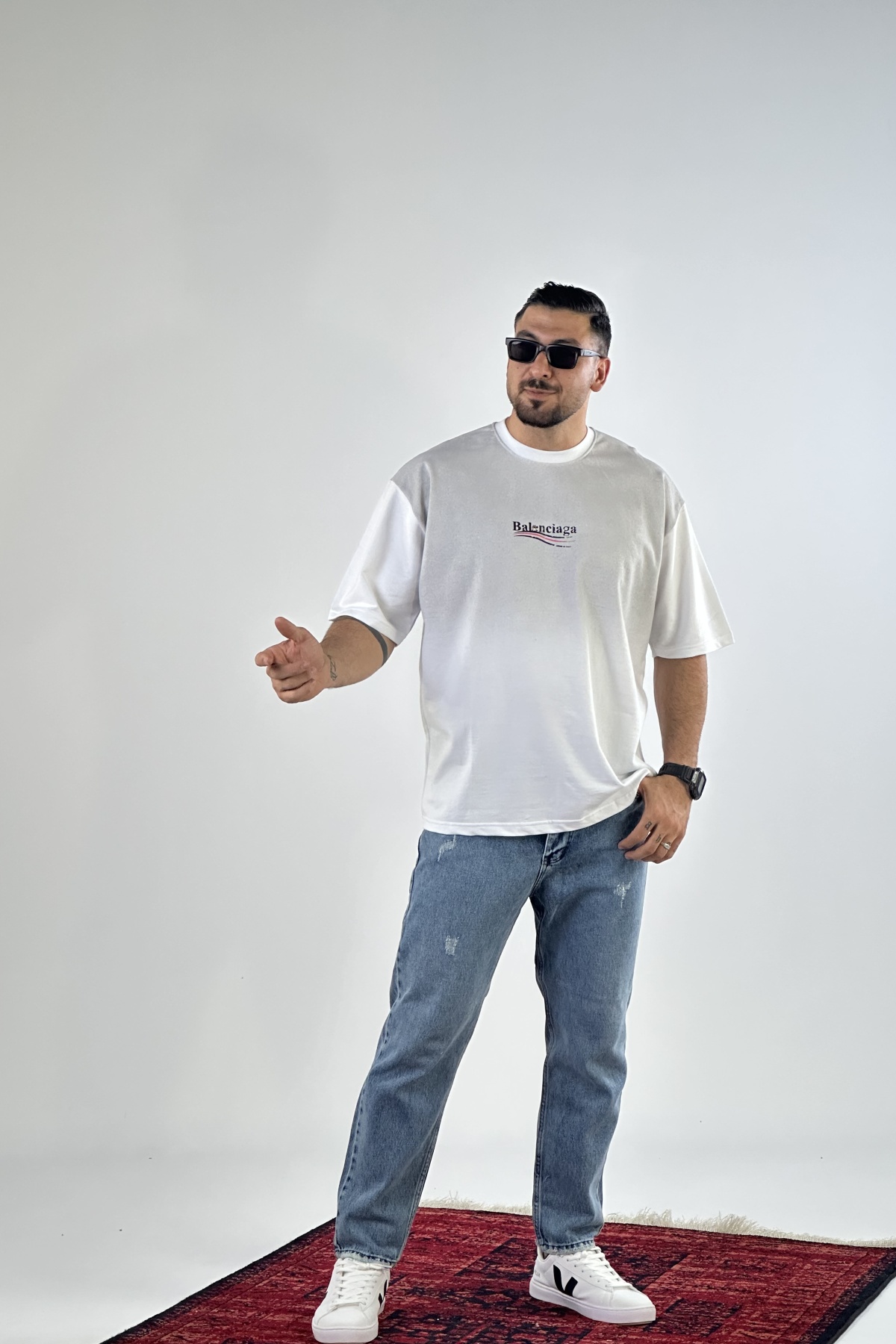 تیشرت چاپ بالنسیاگا عروسکی (7679)