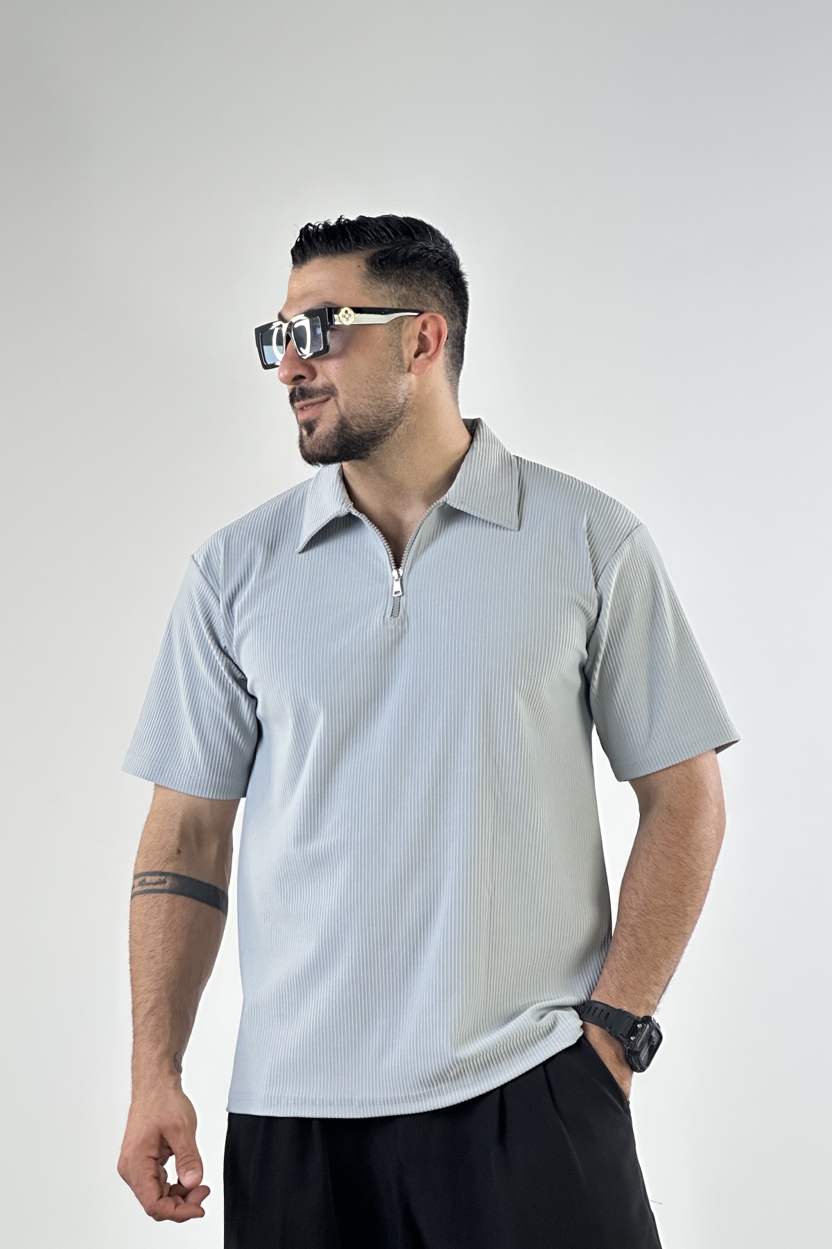 تیشرت نیم زیپ (7600)