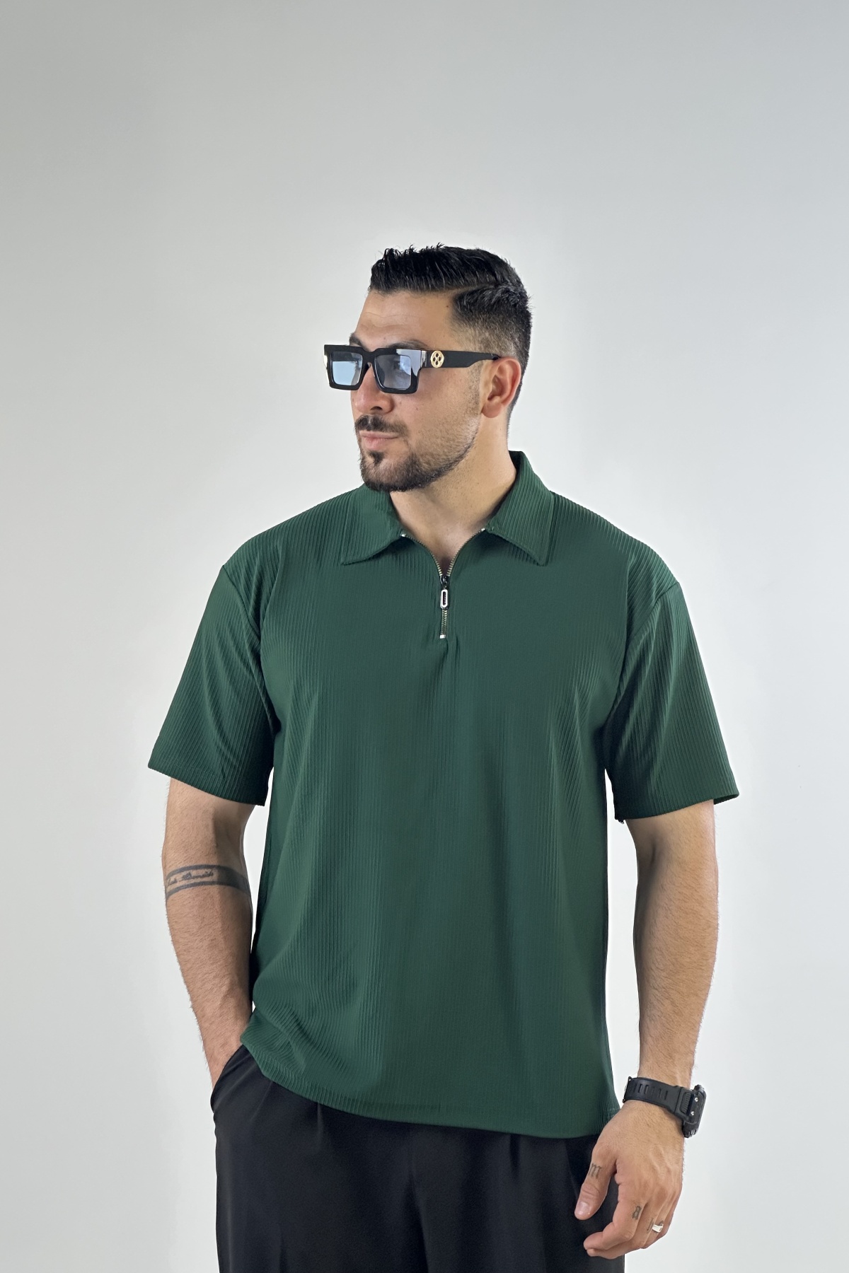 تیشرت نیم زیپ (7600)