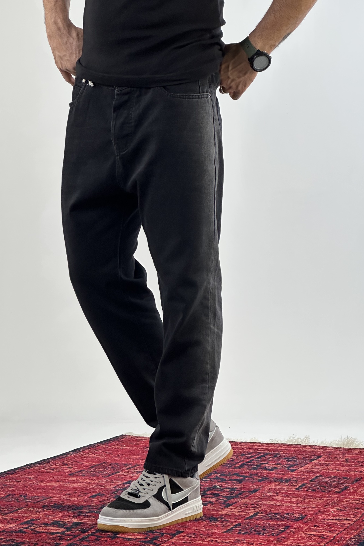 شلوار مام ذغالی مشکی  (7691)