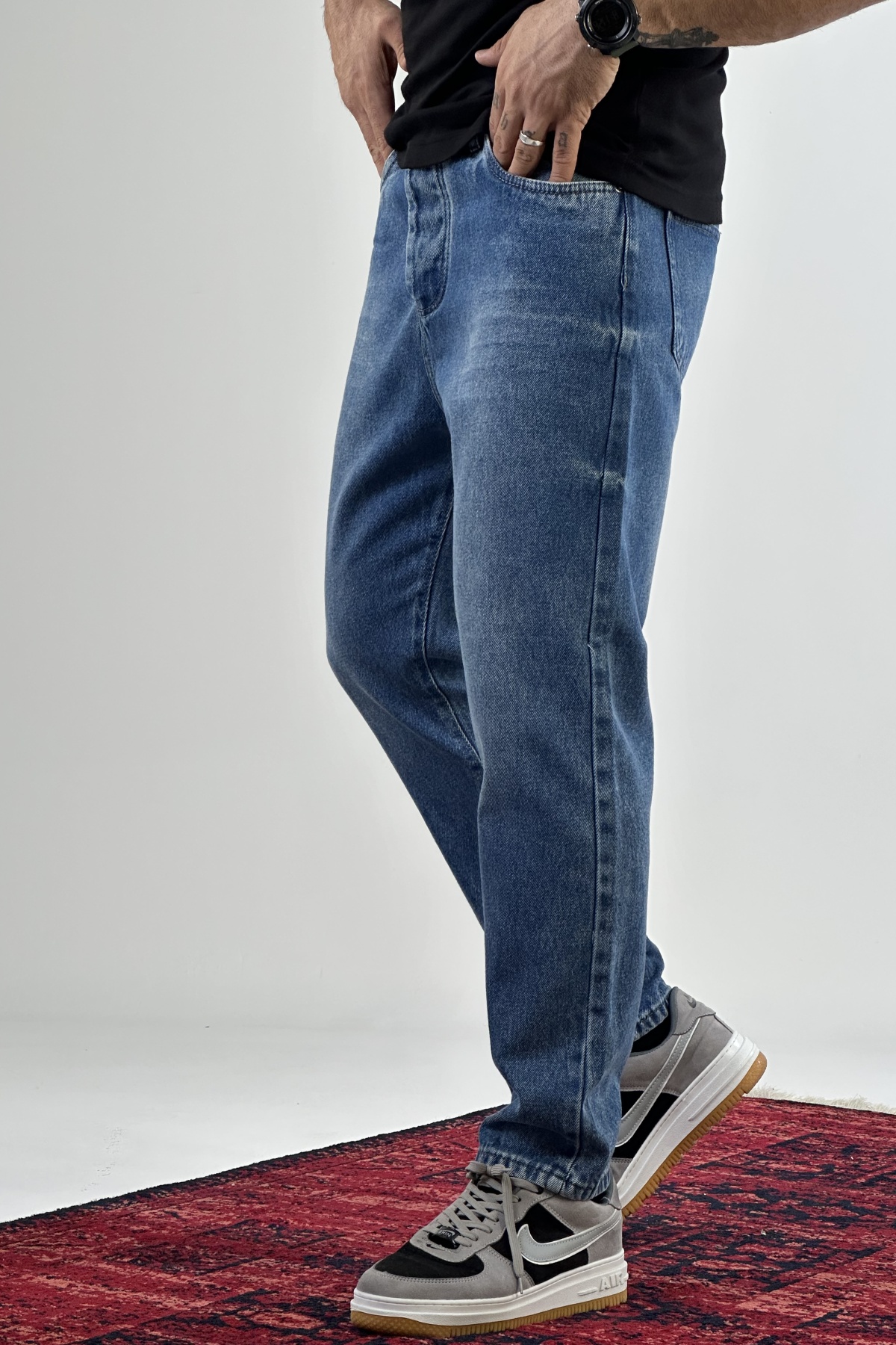 شلوار مام آبی (7685)