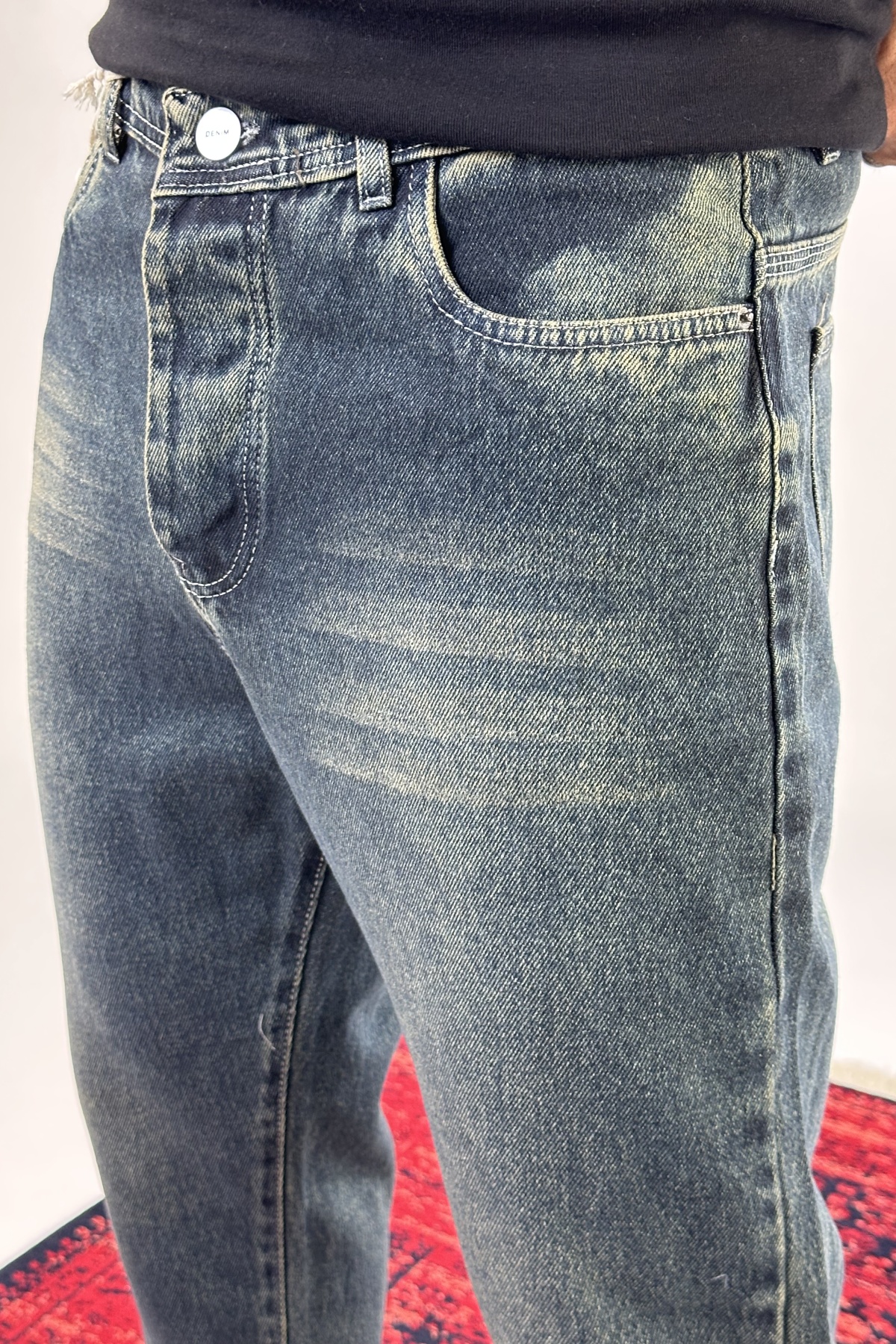 شلوار مام سبز کثیف شور  (7690)