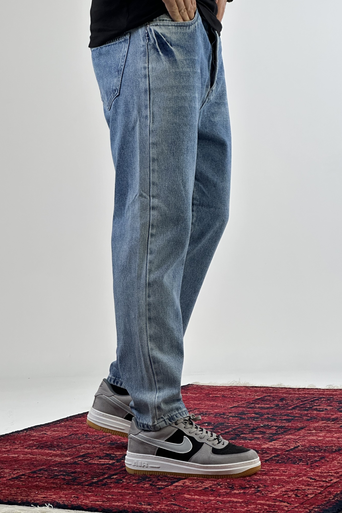 شلوار مام آبی دریایی(7687)