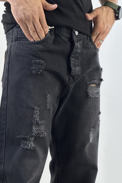 شلوار نیم بگ ذغالی (7700)