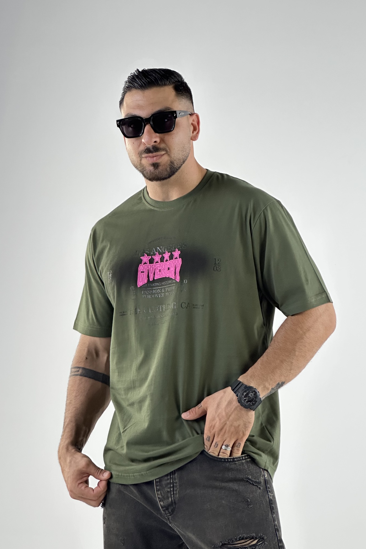 تیشرت چاپ CIVENCHY تیکه دوزی (7733)