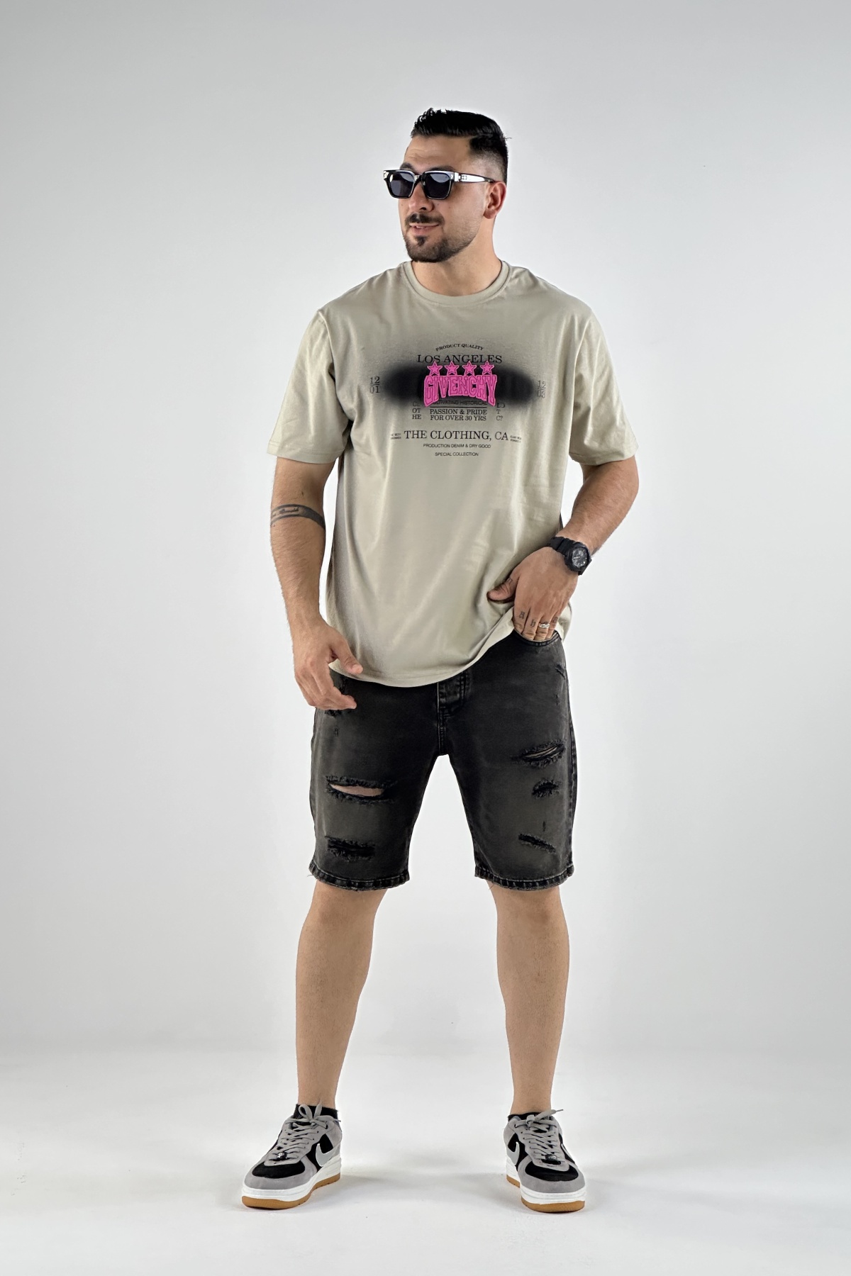 تیشرت چاپ CIVENCHY تیکه دوزی (7733)