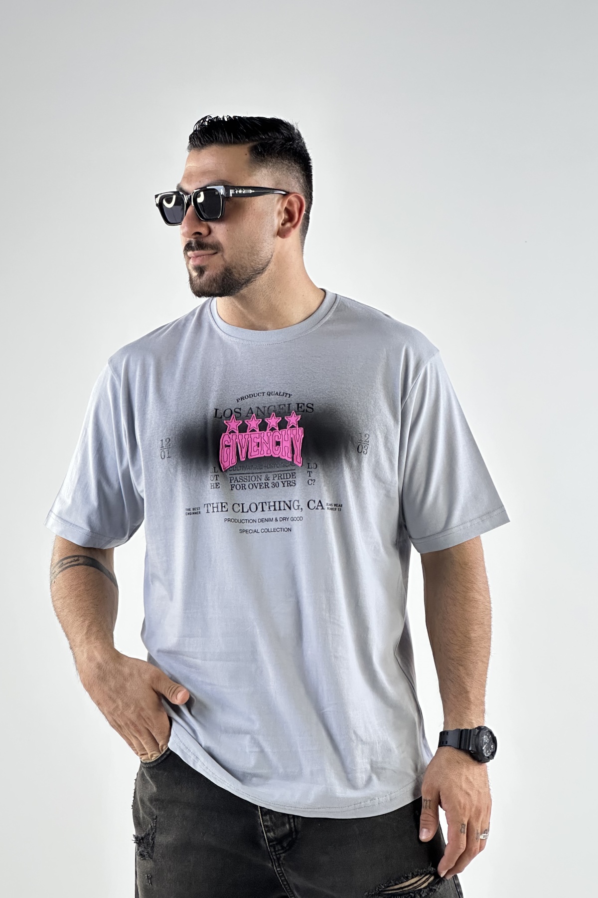 تیشرت چاپ CIVENCHY تیکه دوزی (7733)