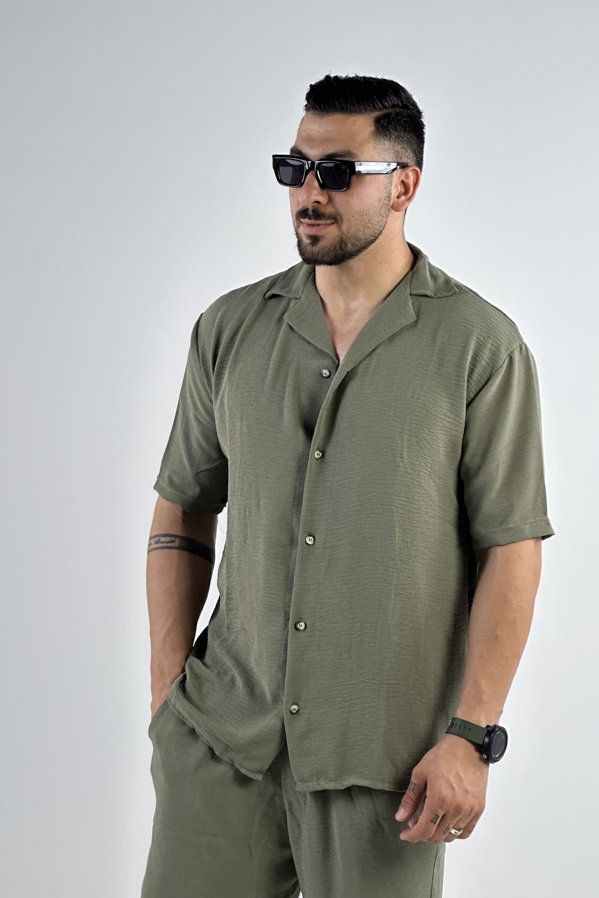 ست پیراهن شلوارک لینن (7774)