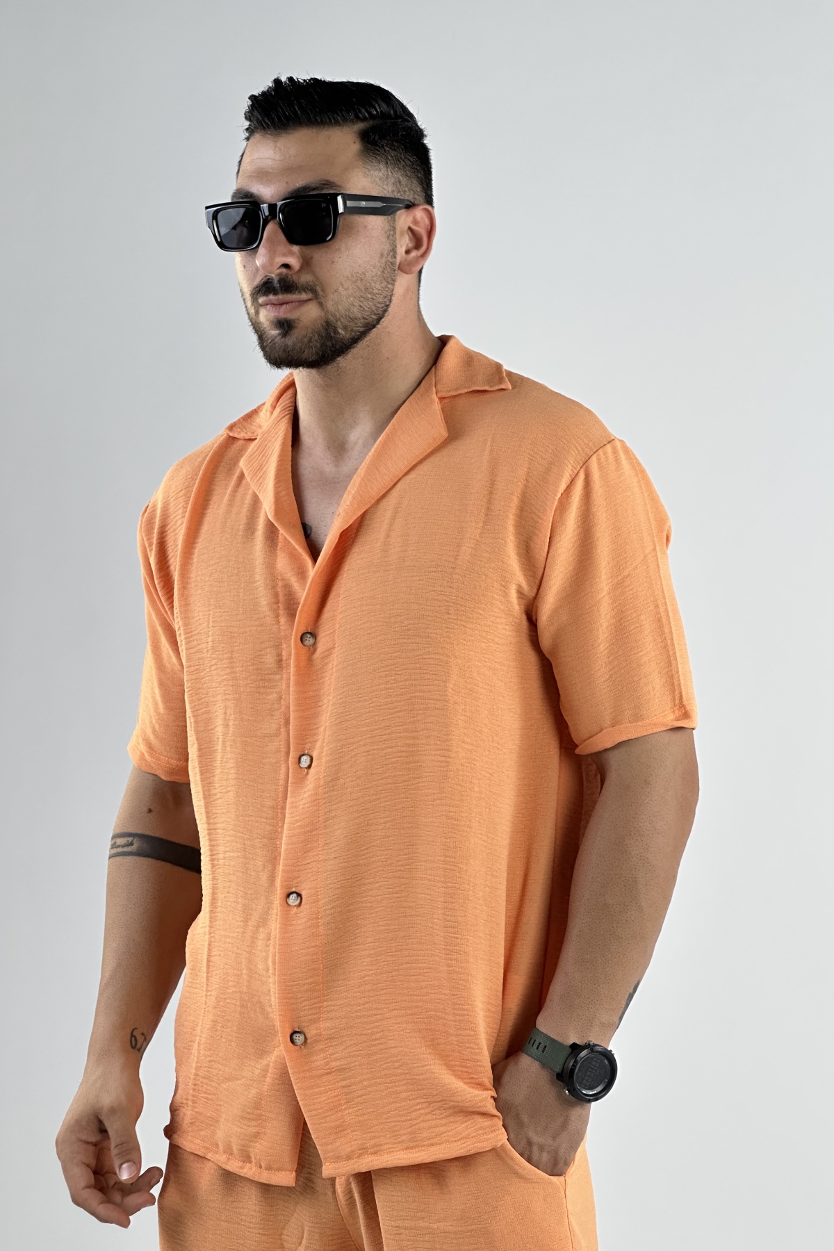 ست پیراهن شلوارک لینن (7774)