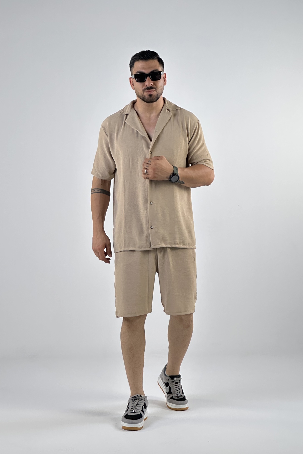 ست پیراهن شلوارک لینن (7774)