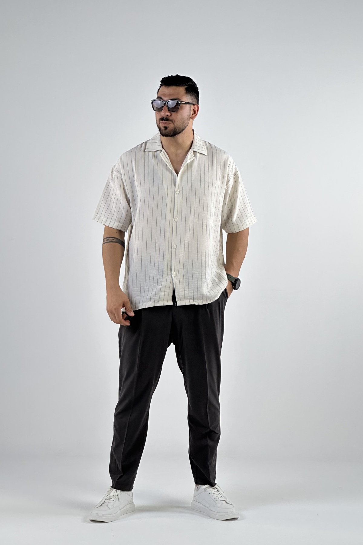 پیراهن یقه انگلیسی دیپلمات  (7777)