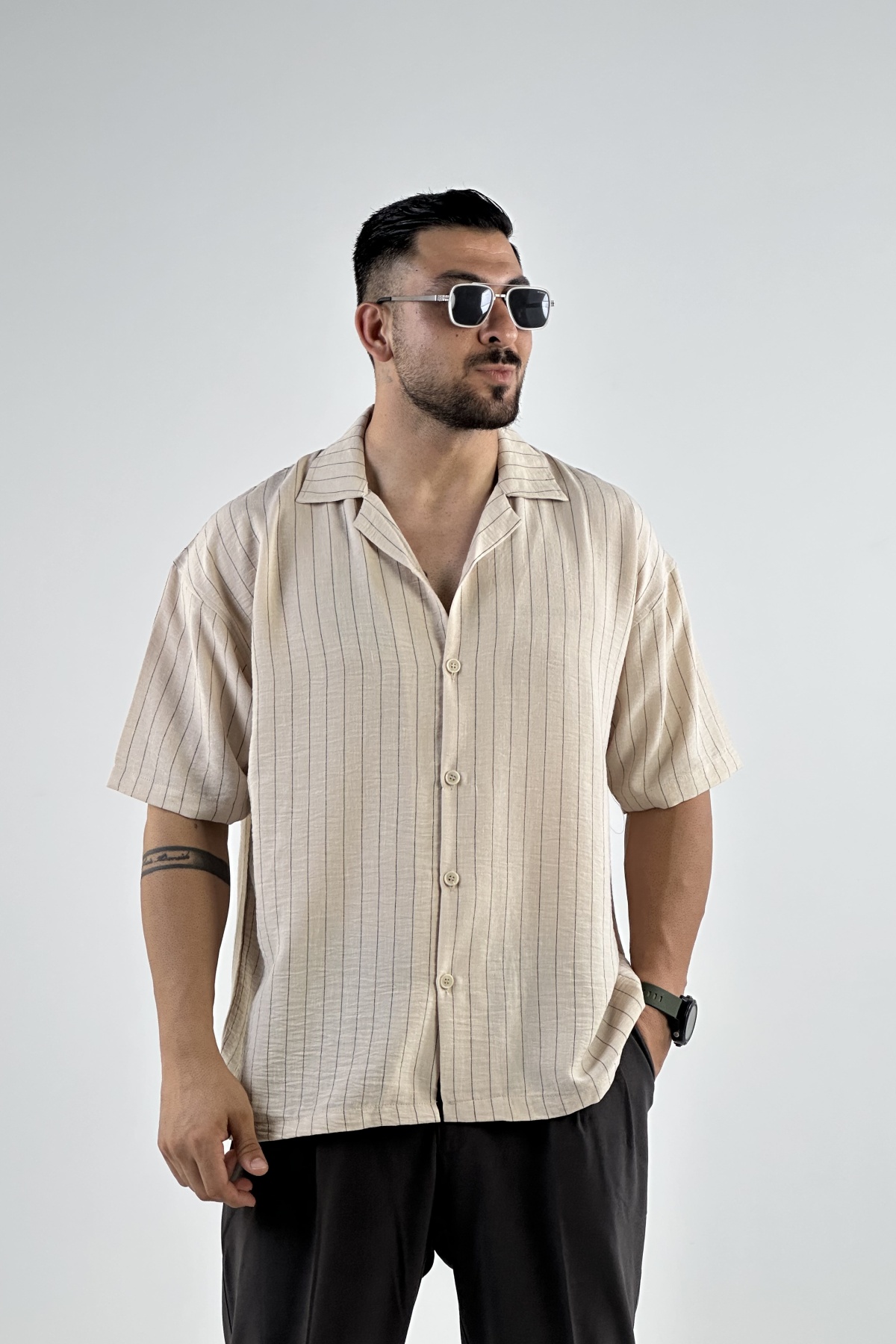 پیراهن یقه انگلیسی دیپلمات  (7777)