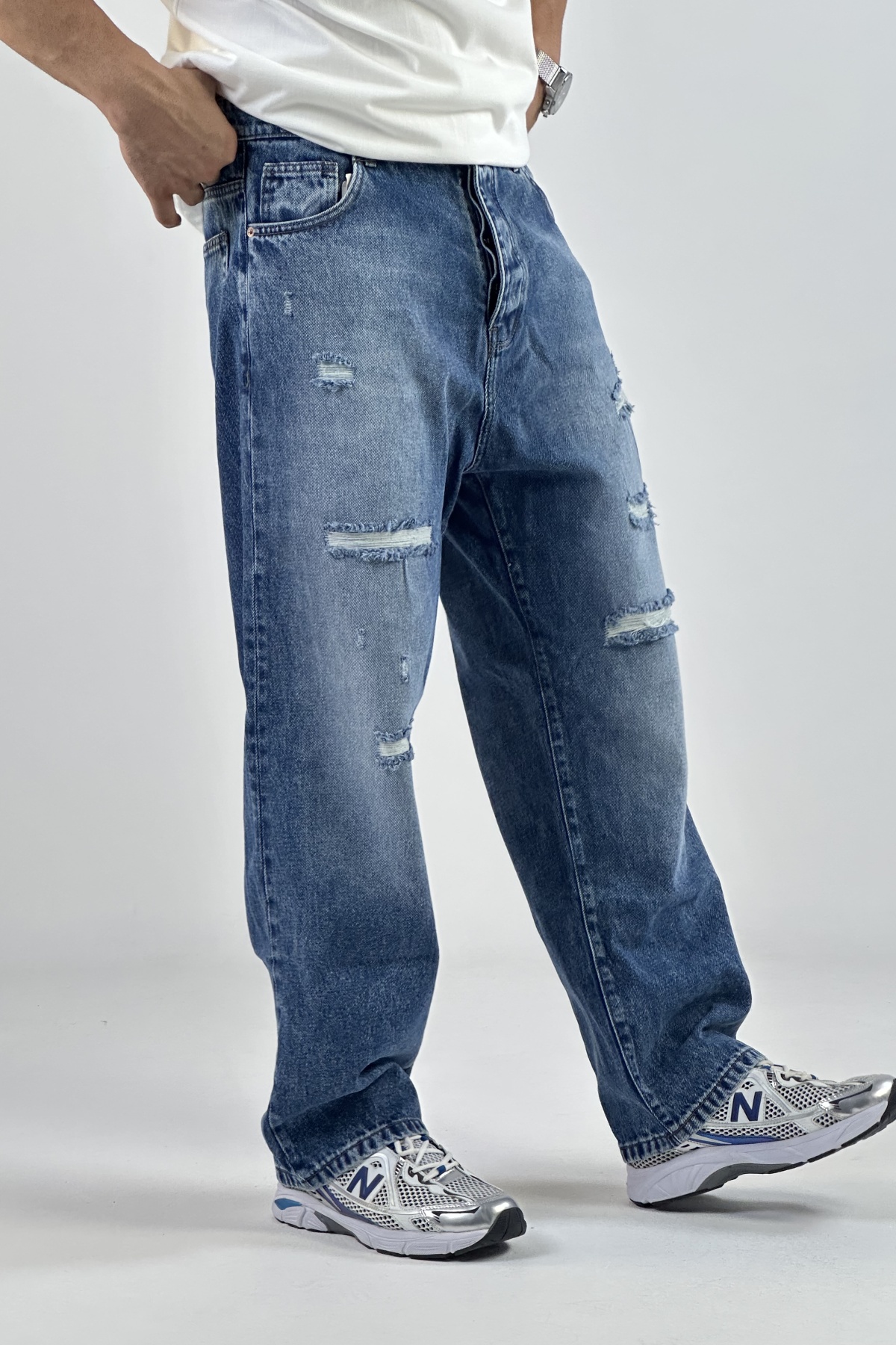 شلوار فول بگ زاپدار  (6349)