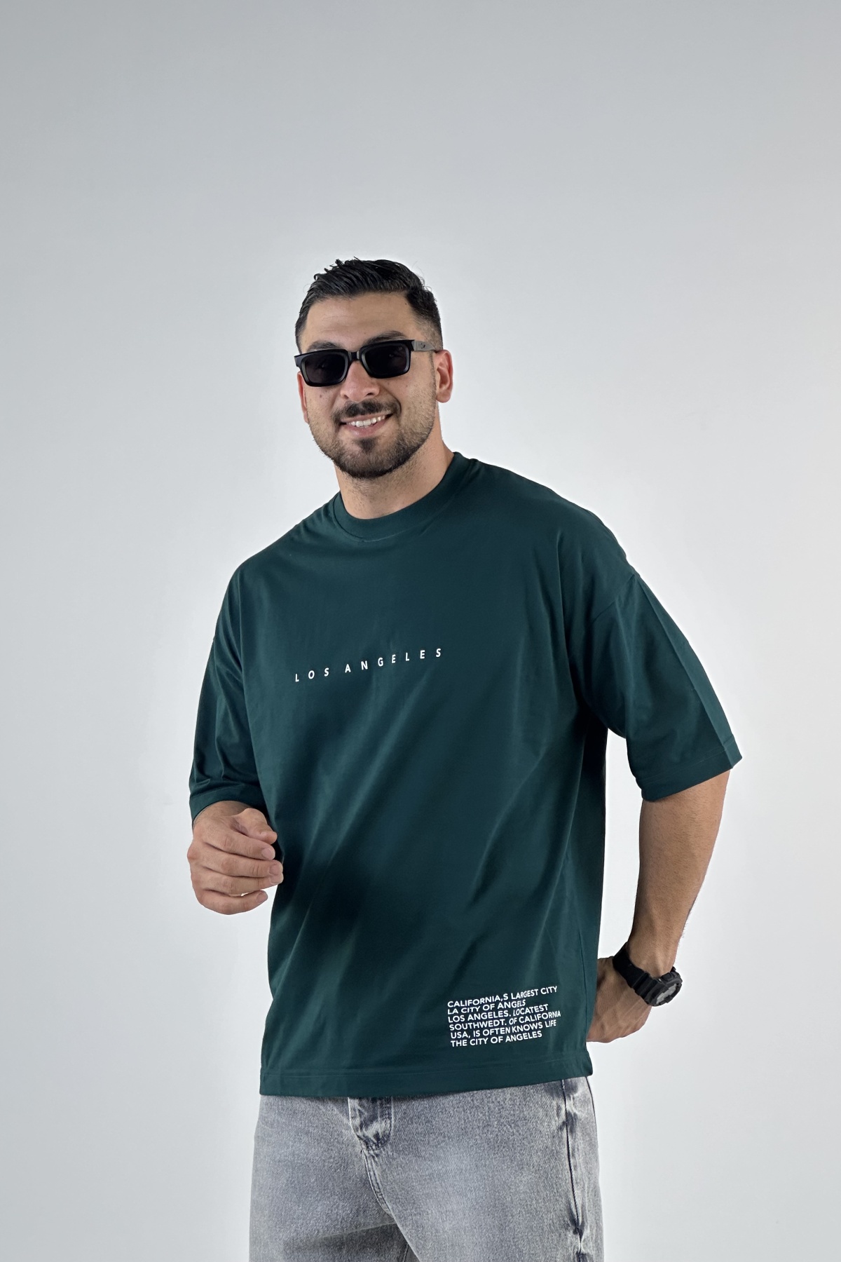 تیشرت چاپ LOS ANGELES پنبه (8039)