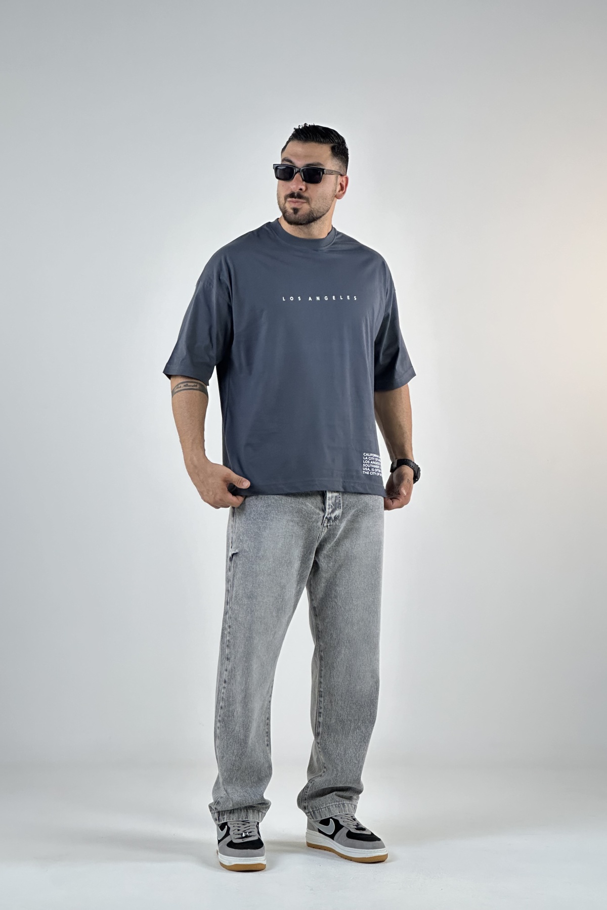 تیشرت چاپ LOS ANGELES پنبه (8039)