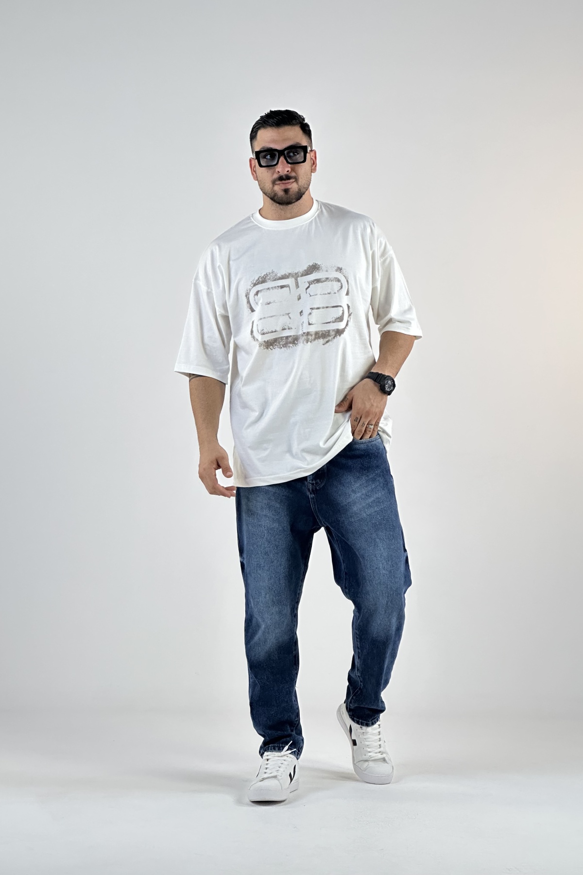 تیشرت چاپ برجسته بالنسیاگا  