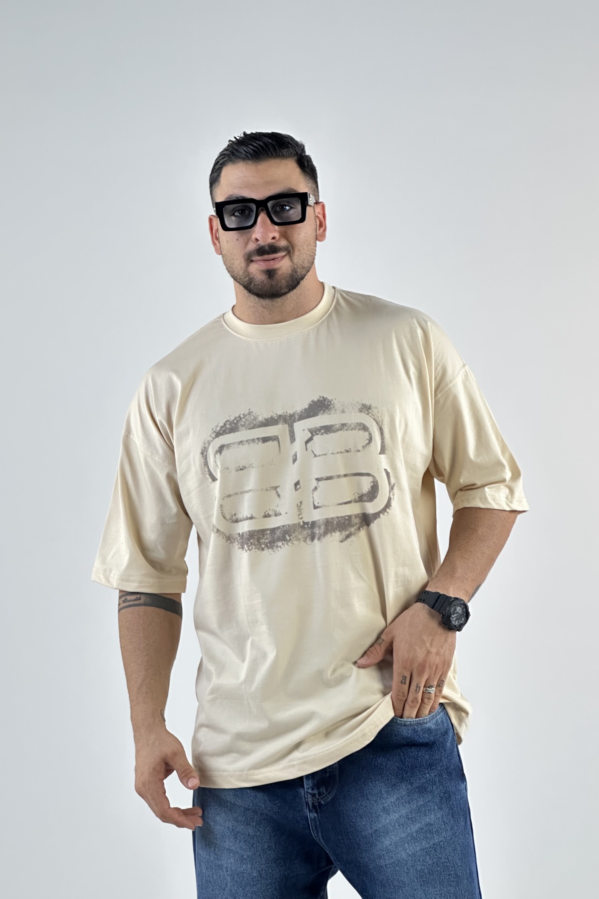 تیشرت چاپ برجسته بالنسیاگا  