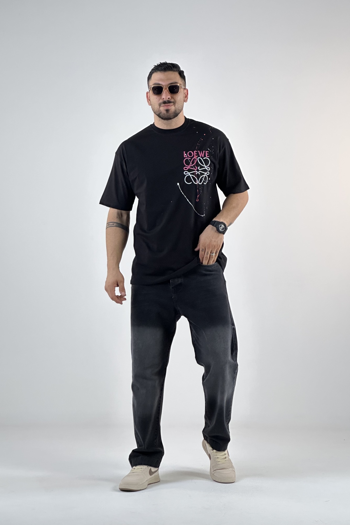 تیشرت گلدوزی LOEWE پنبه 