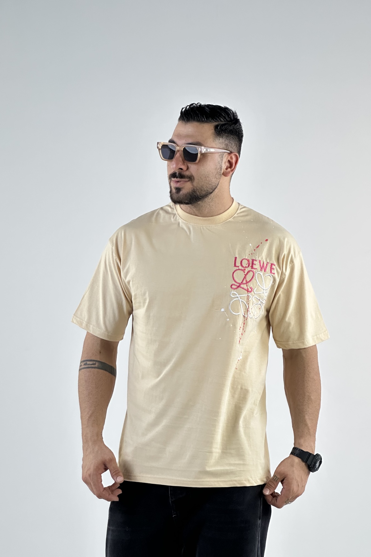 تیشرت گلدوزی LOEWE پنبه 