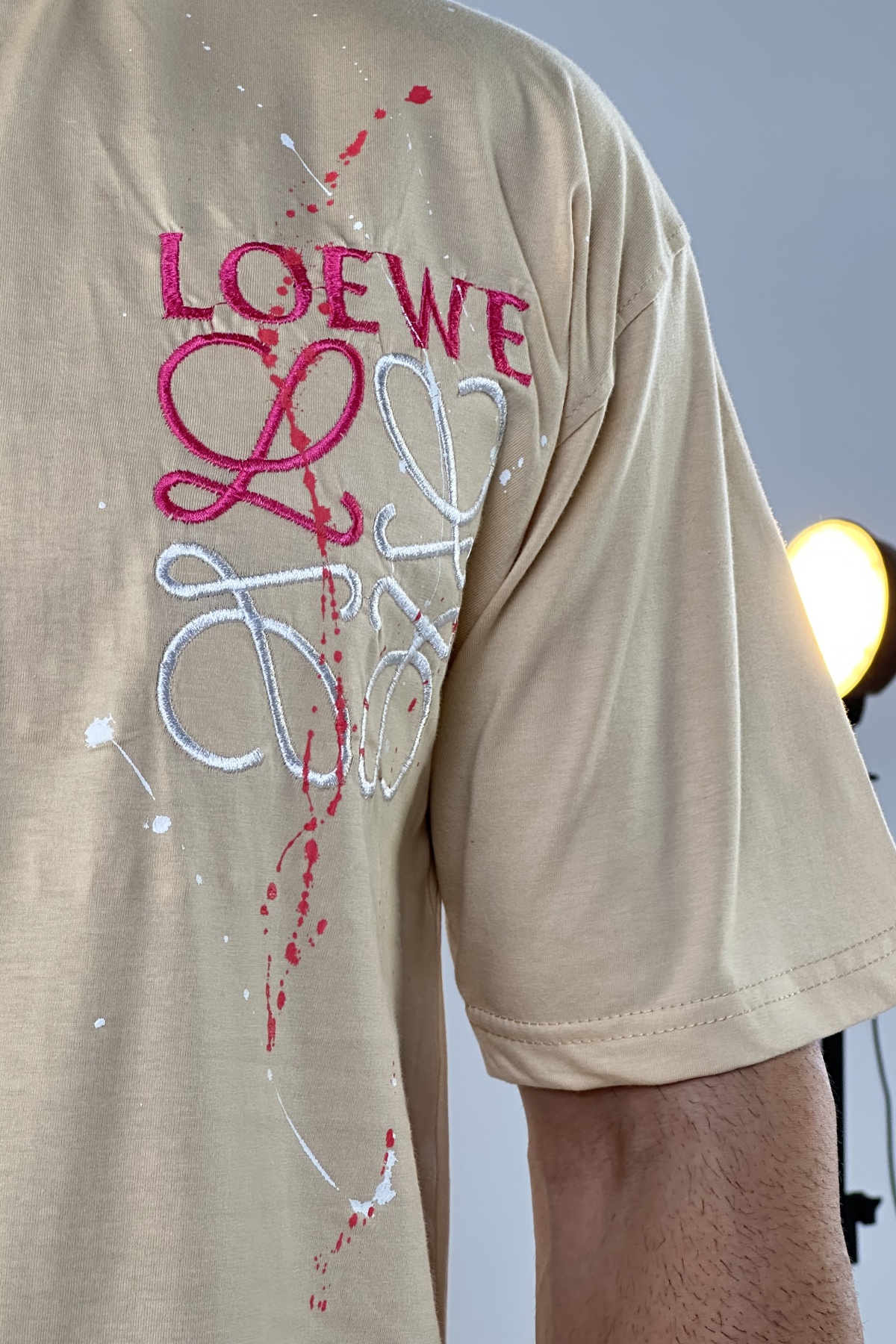 تیشرت گلدوزی LOEWE پنبه 