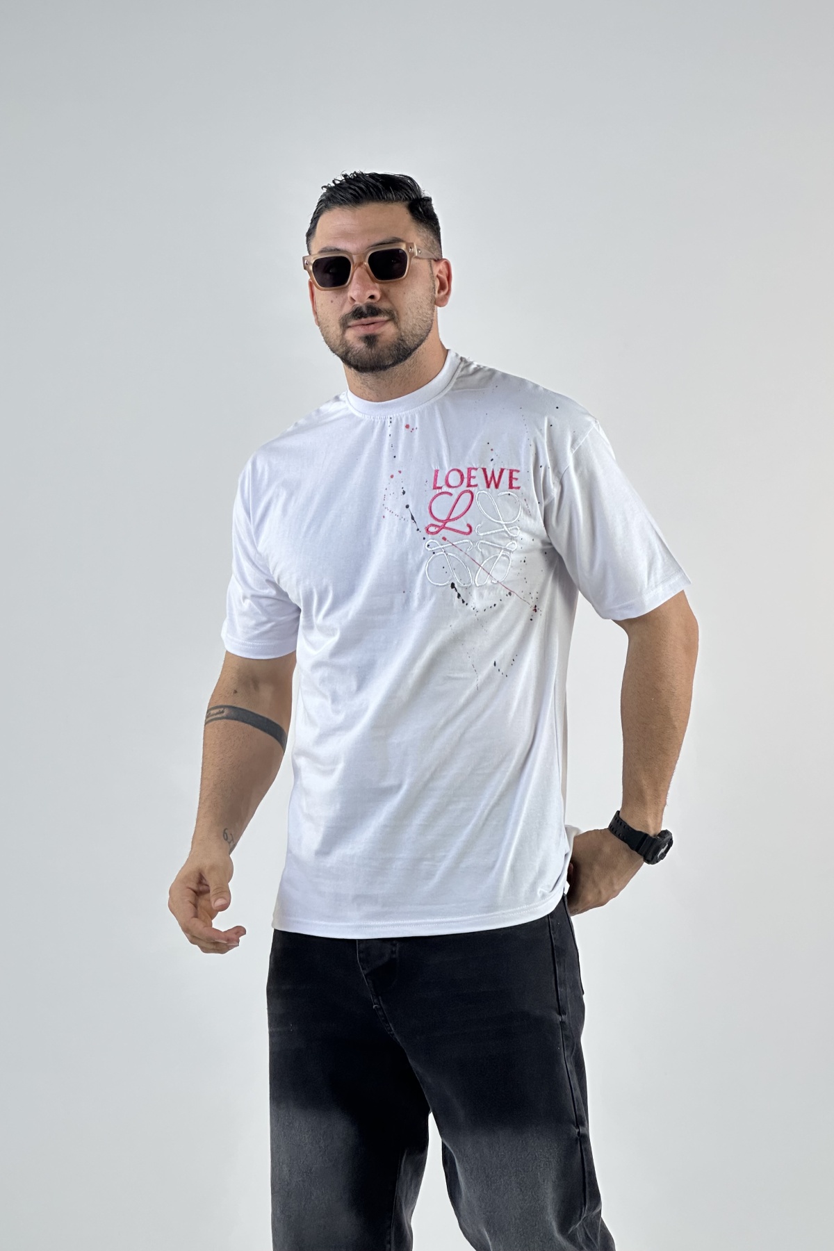 تیشرت گلدوزی LOEWE پنبه 