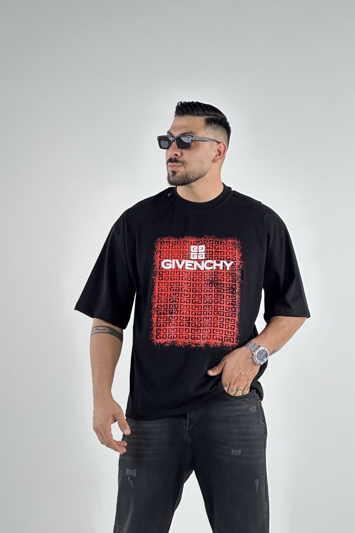 تیشرت چاپ GIVENCHY پنبه  (8143)