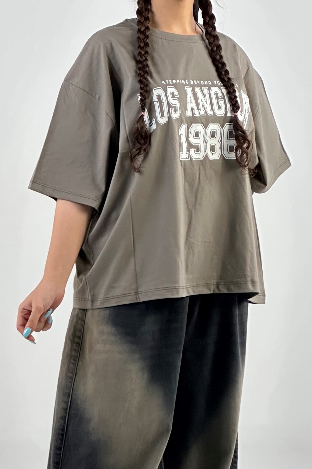 تیشرت چاپ LOS ANGELES 1986 پنبه  (8025)