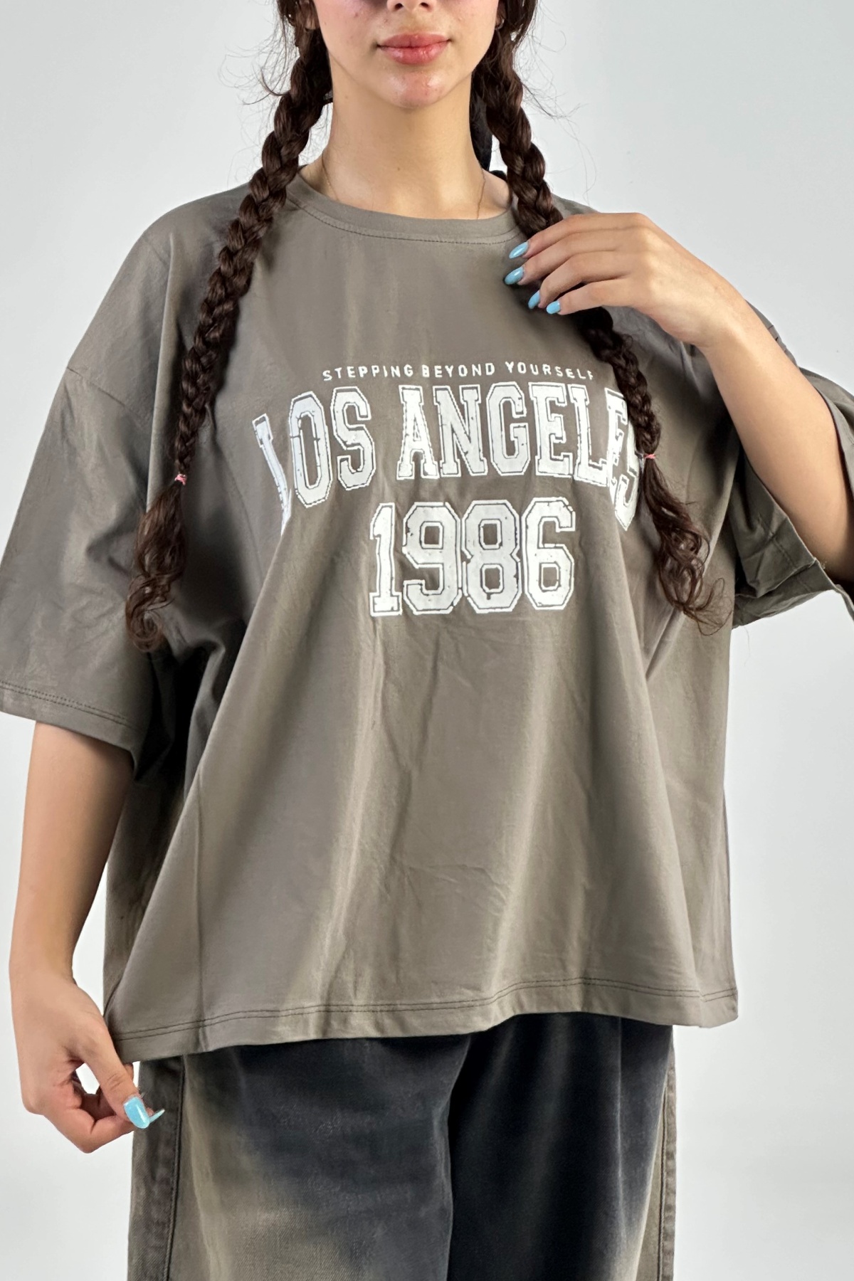 تیشرت چاپ LOS ANGELES 1986 پنبه  (8025)