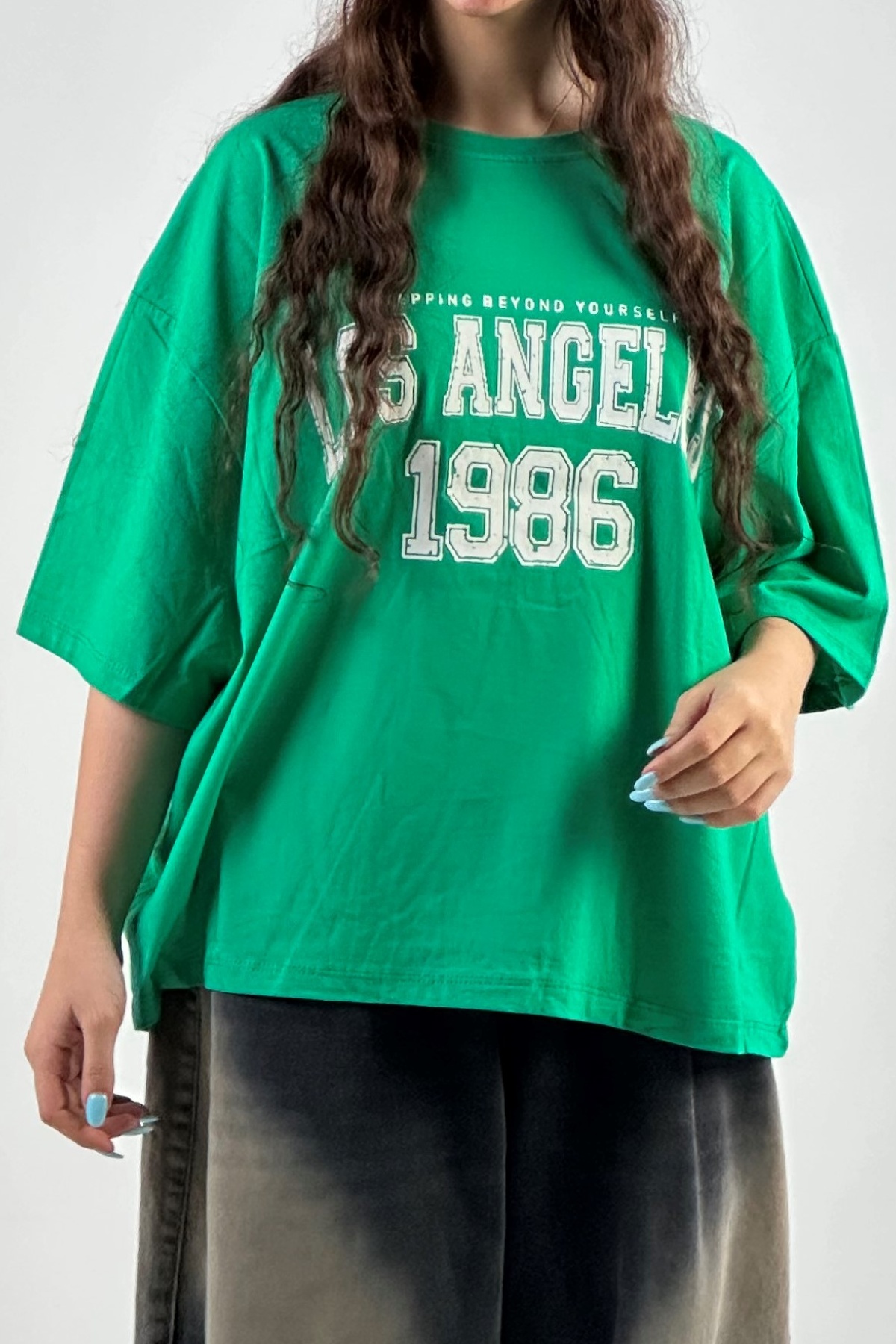 تیشرت چاپ LOS ANGELES 1986 پنبه  (8025)