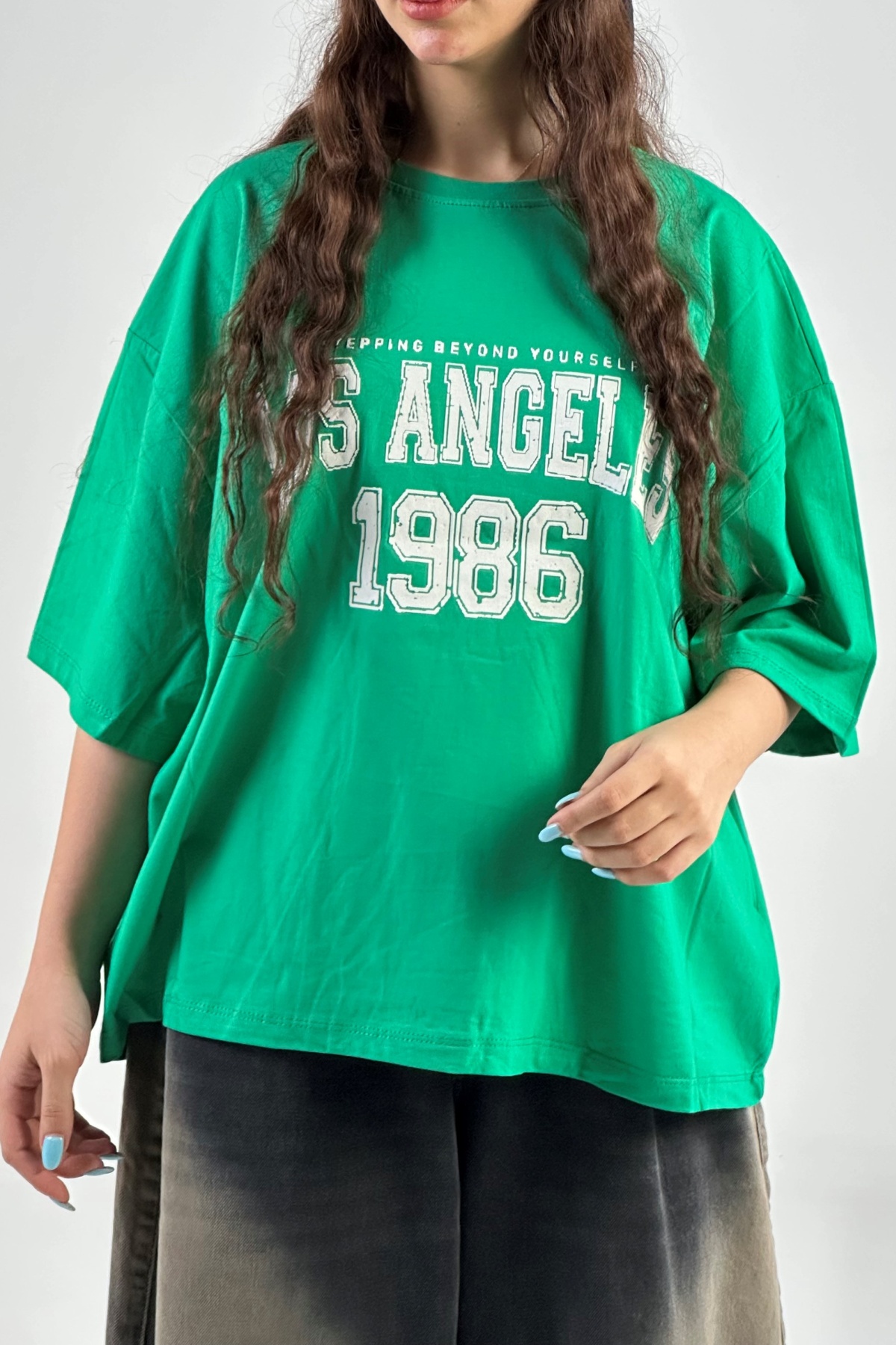 تیشرت چاپ LOS ANGELES 1986 پنبه  (8025)