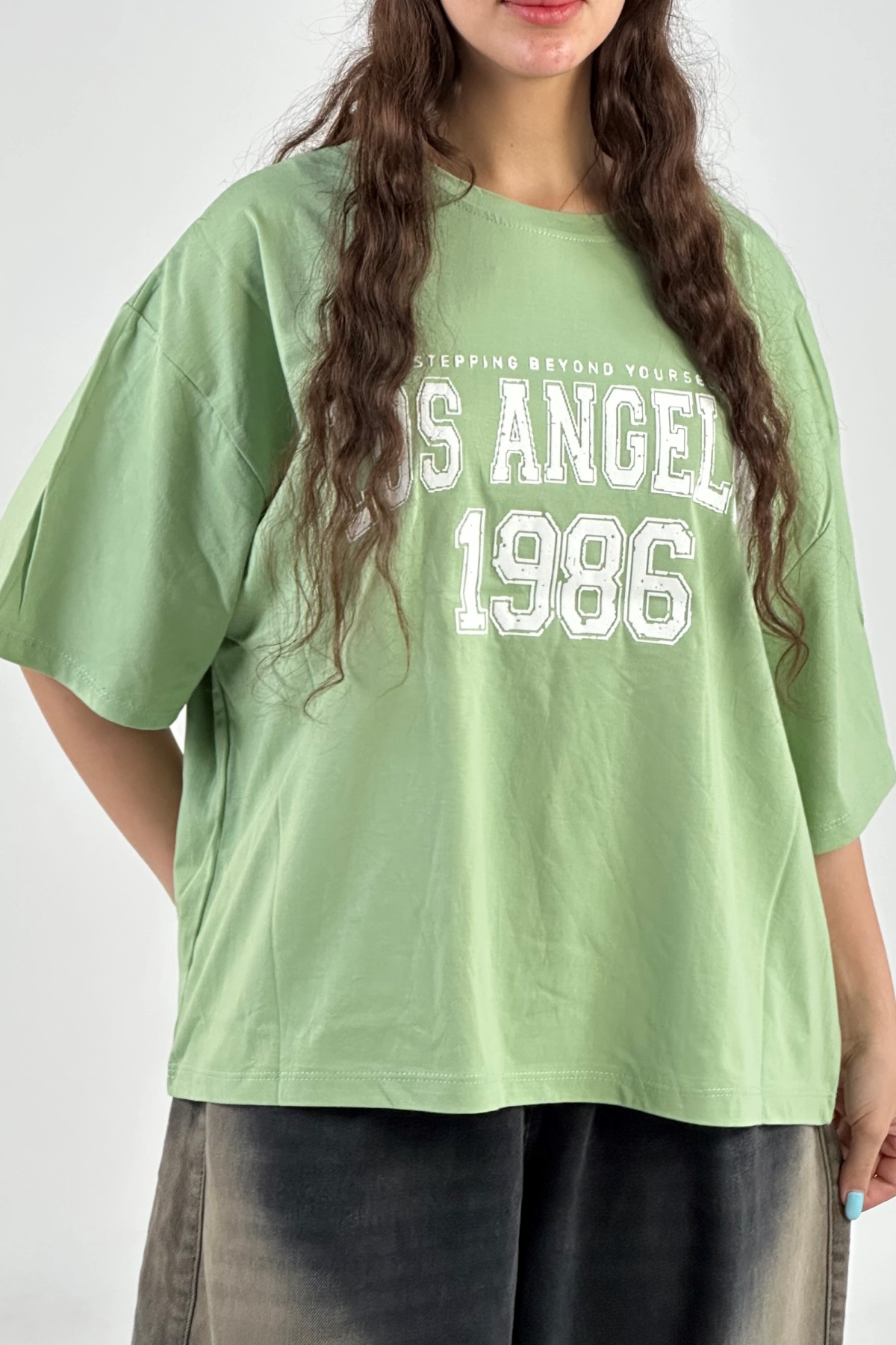 تیشرت چاپ LOS ANGELES 1986 پنبه  (8025)