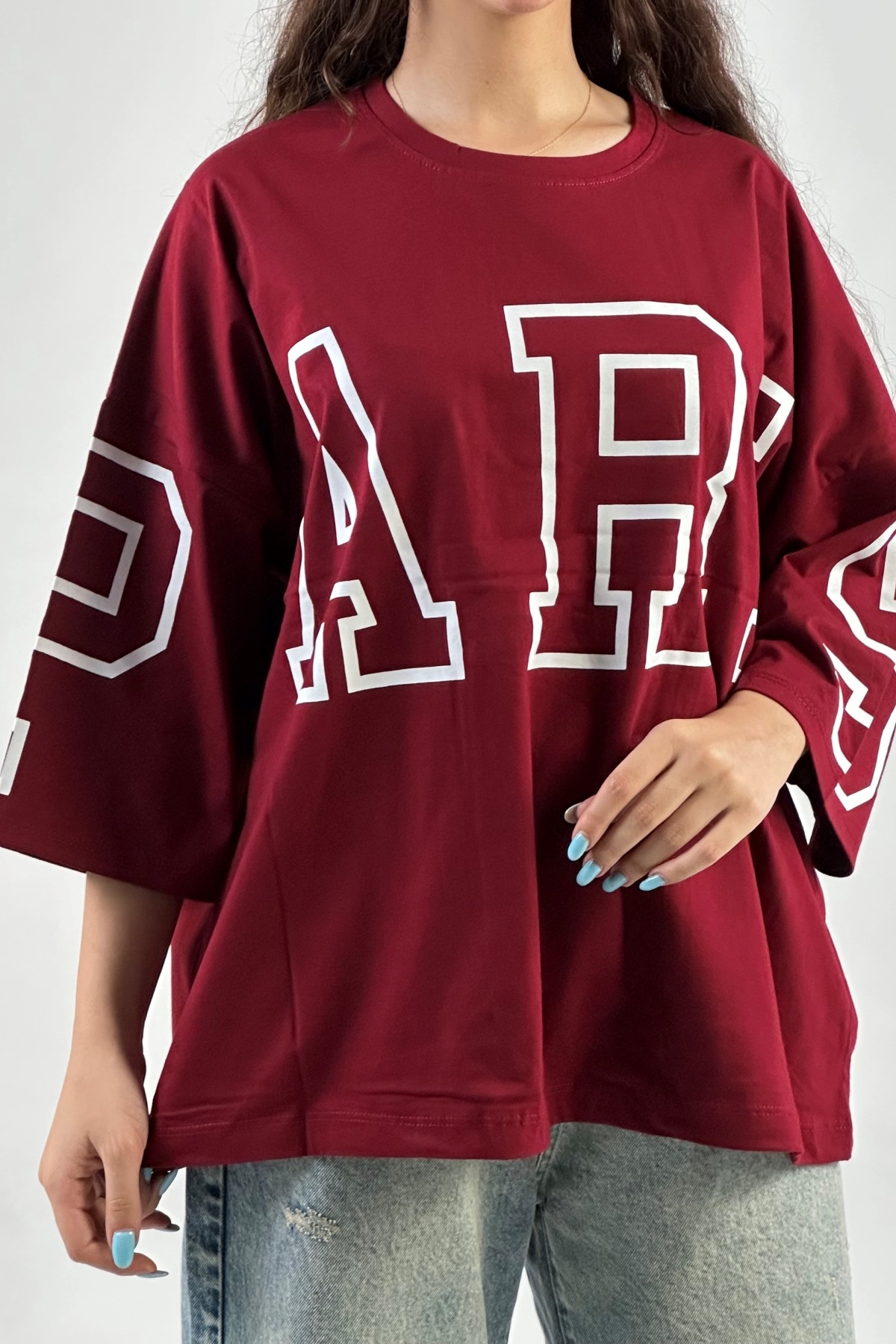 تیشرت باکسی PARIS پنبه (8022)