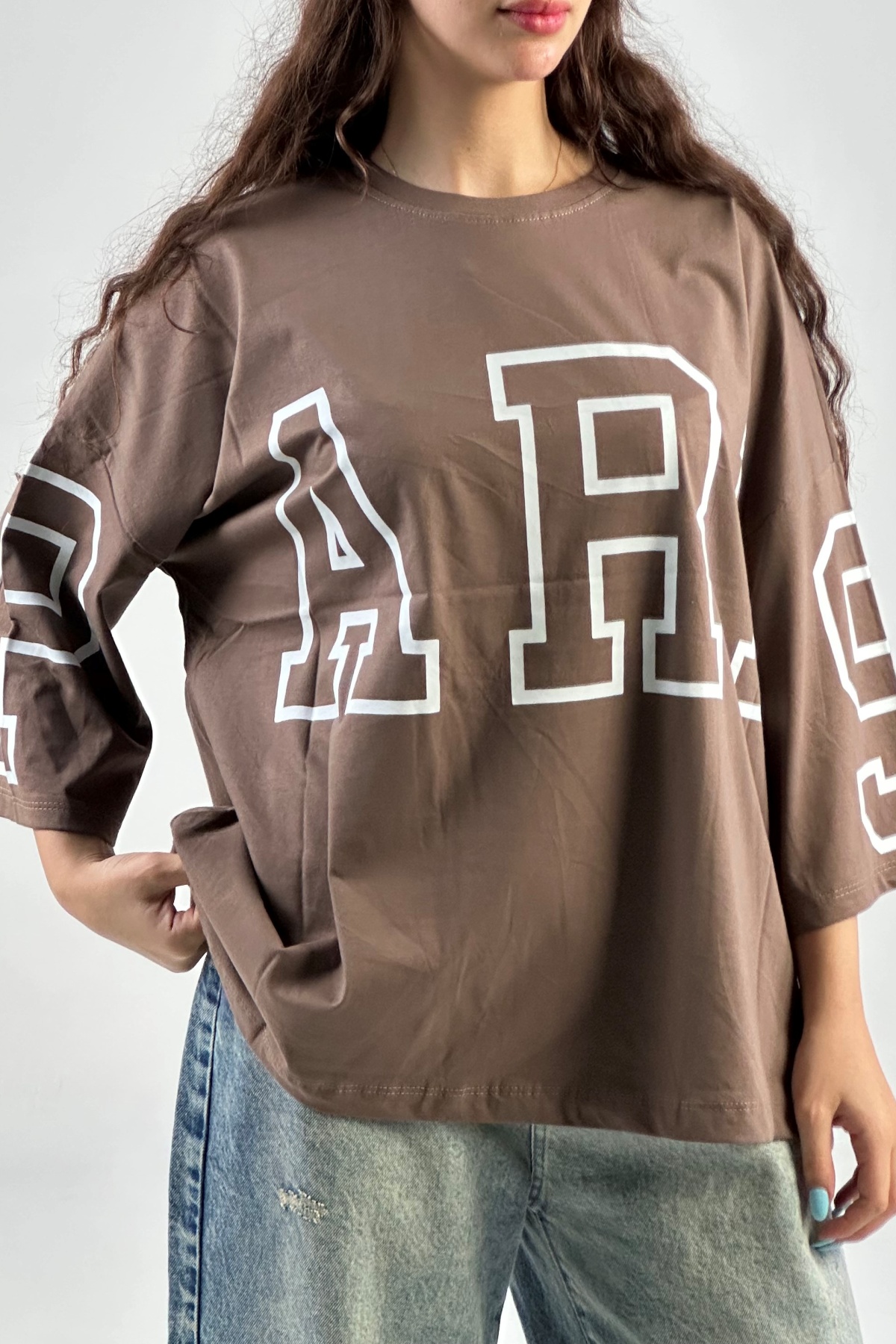 تیشرت باکسی PARIS پنبه (8022)