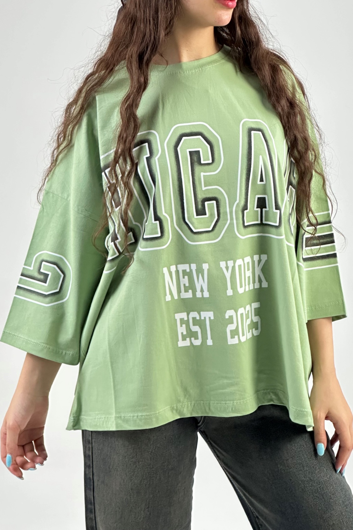 تیشرت چاپ CHICAGO پنبه (8022)