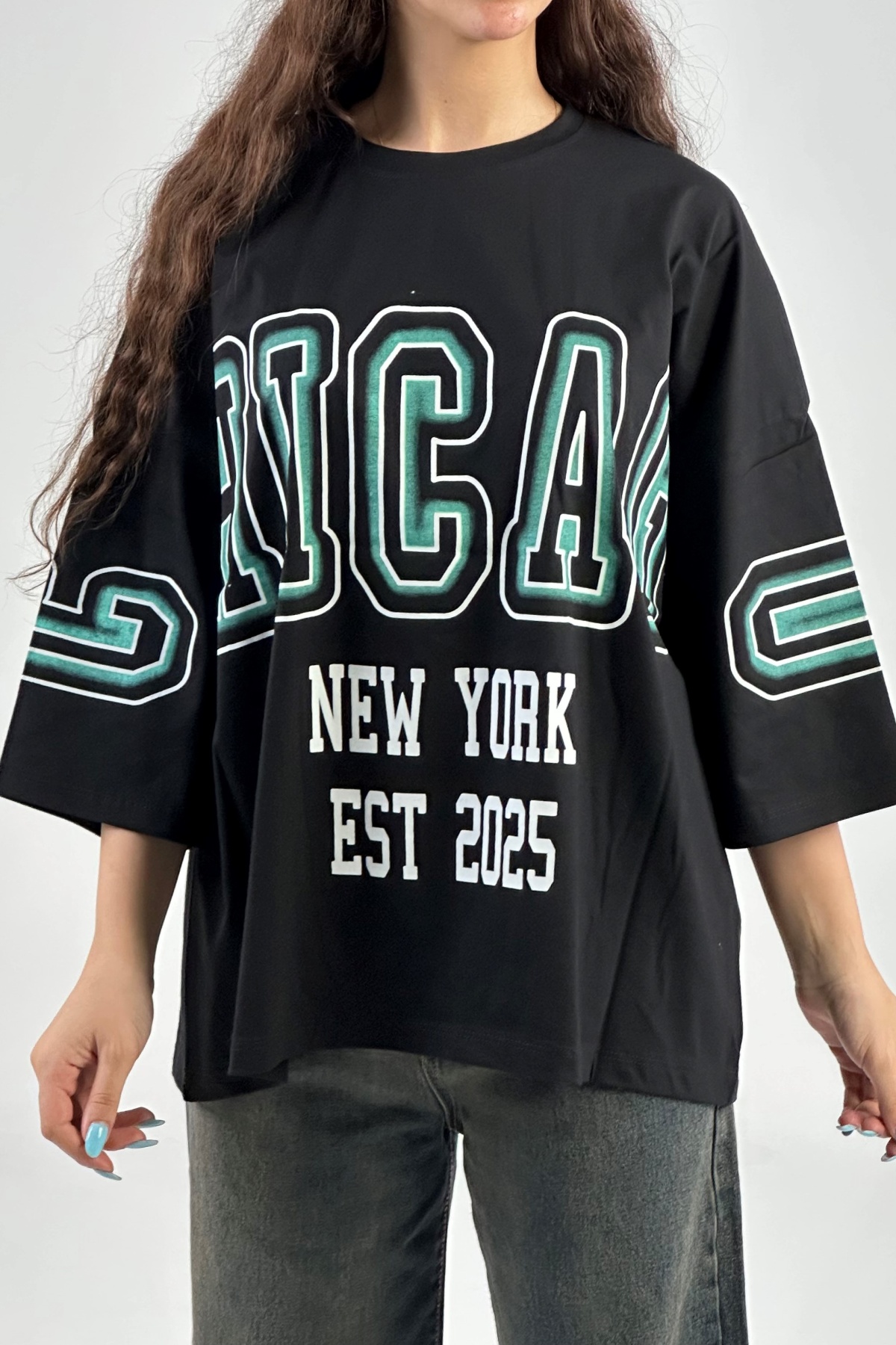 تیشرت چاپ CHICAGO پنبه (8022)