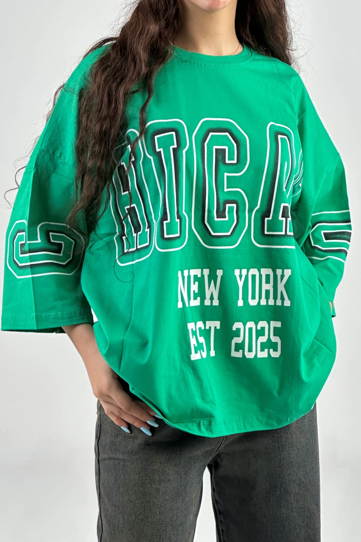 تیشرت چاپ CHICAGO پنبه (8022)