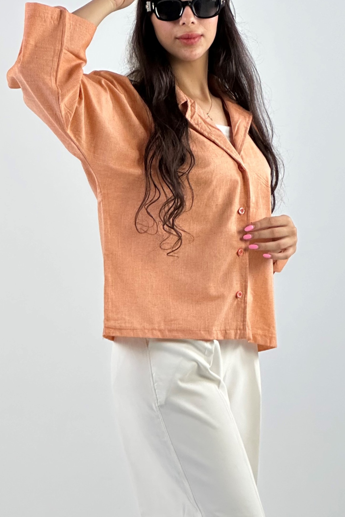 شومیز طرحدار مربعی  (7986)