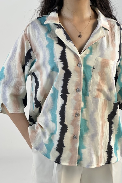 شومیز آبرنگی یقه انگلیسی (7990)