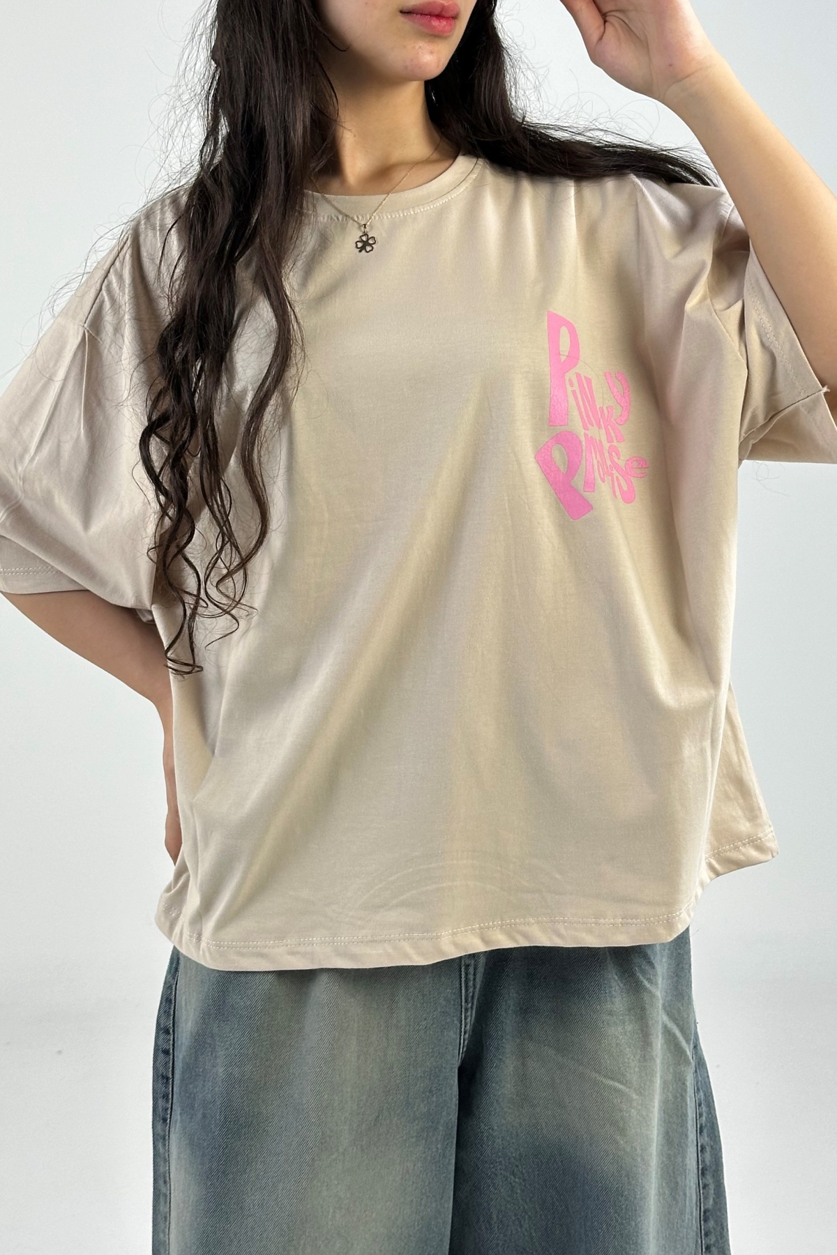 تیشرت چاپ PINKY پنبه (8024)