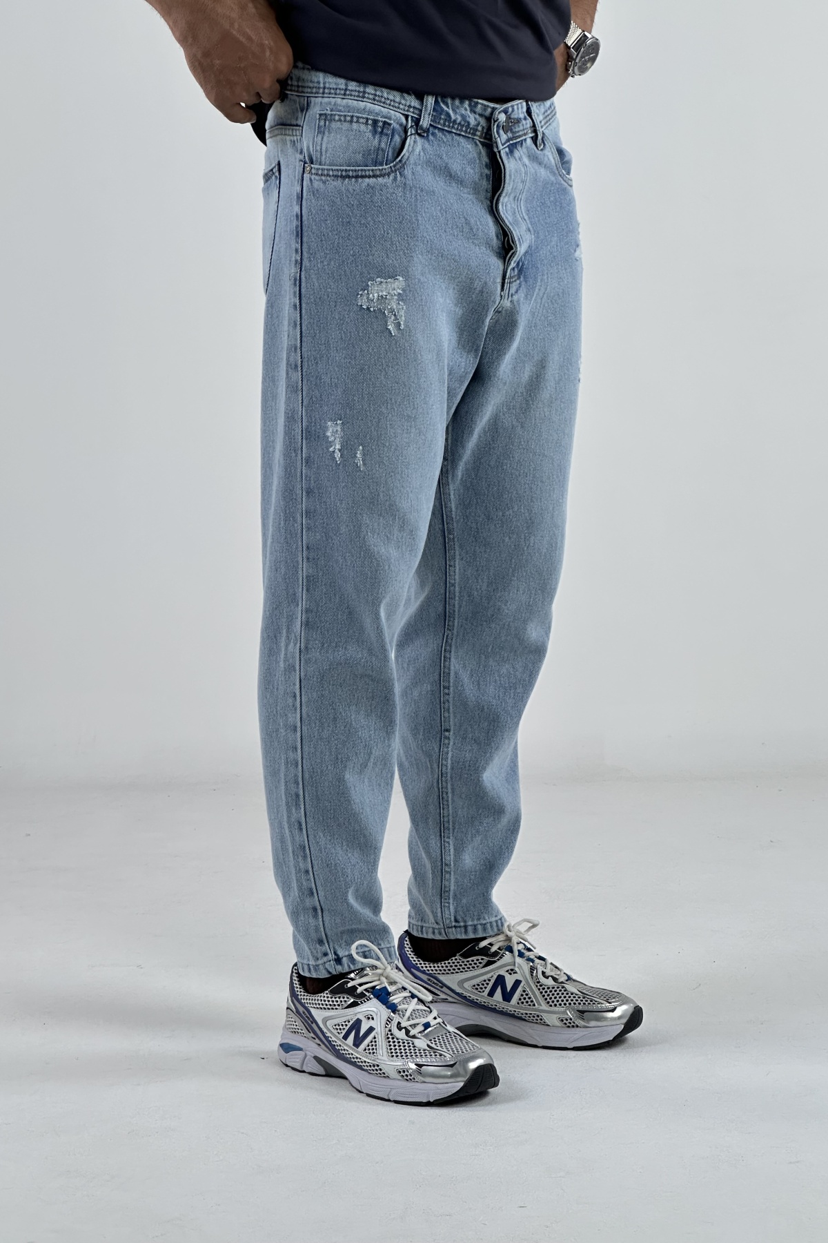 شلوار مام آبی روشن  (8302)