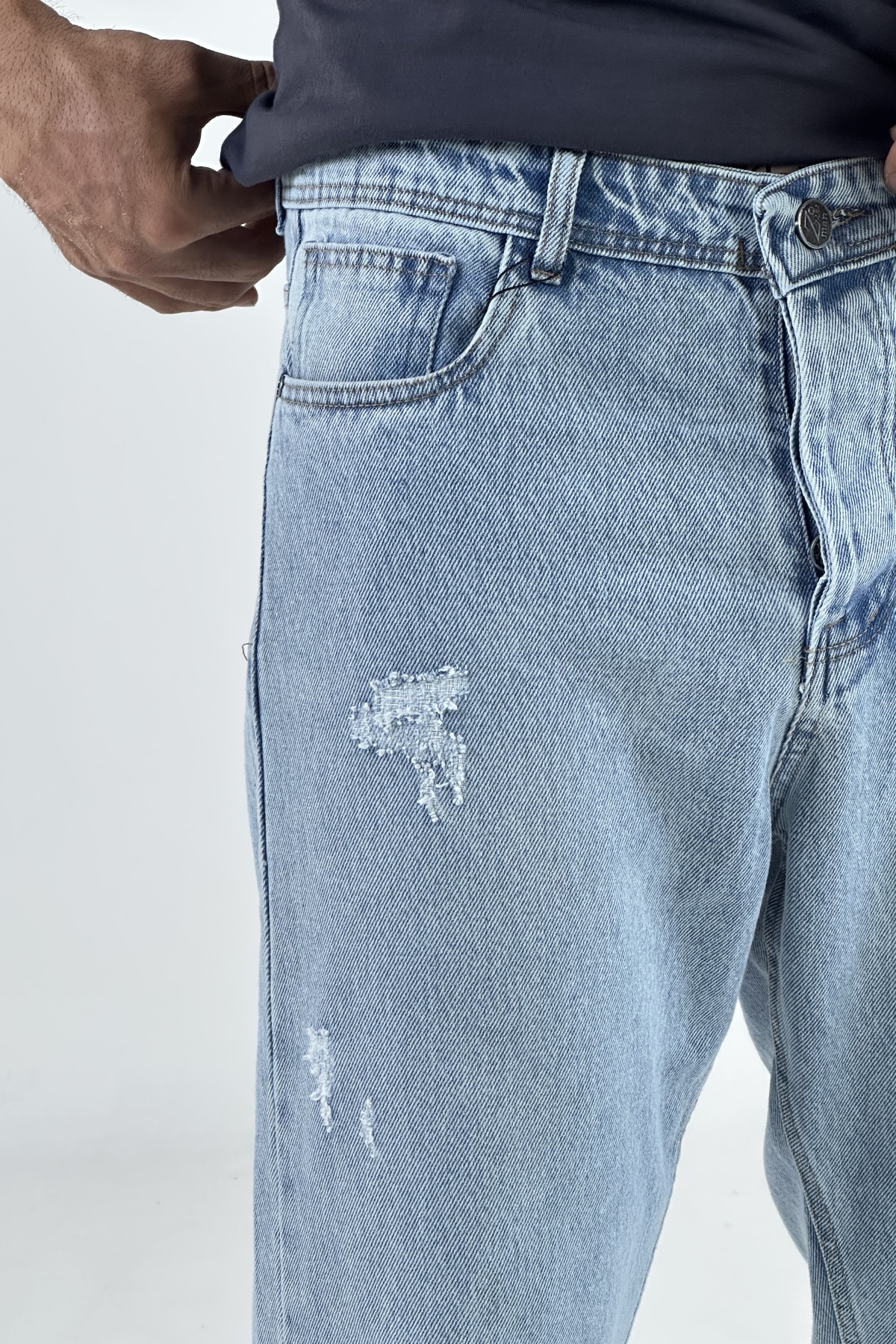 شلوار مام آبی روشن  (8302)