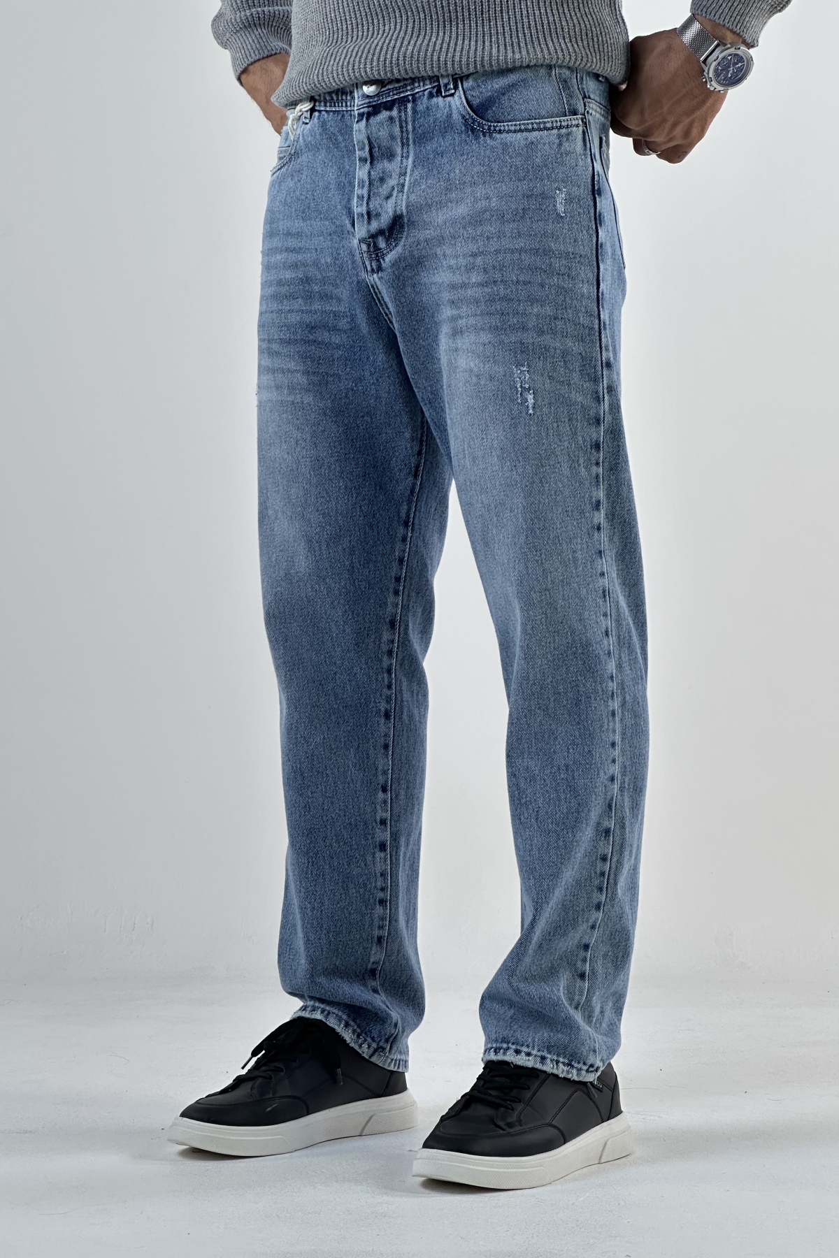 شلوار بگ آبی  (8599)