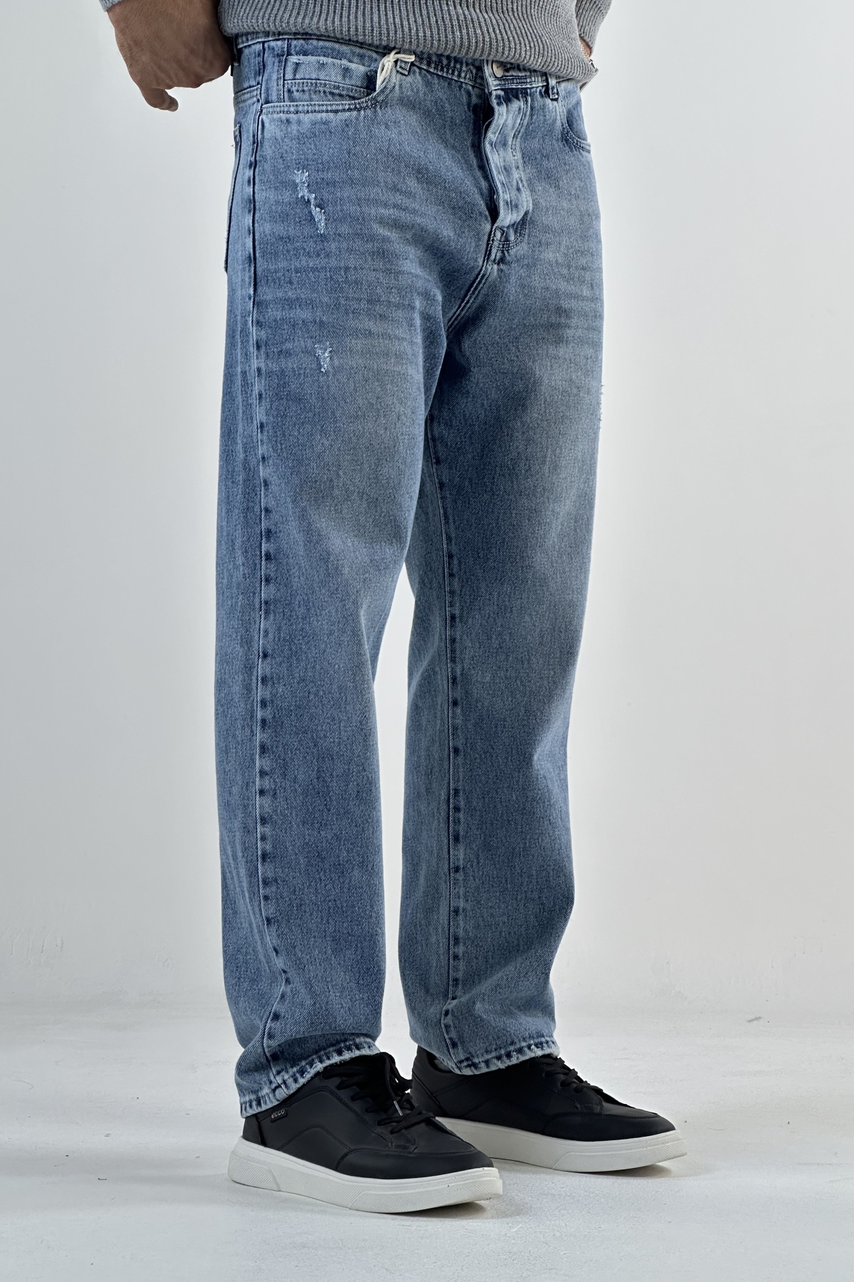 شلوار بگ آبی  (8599)